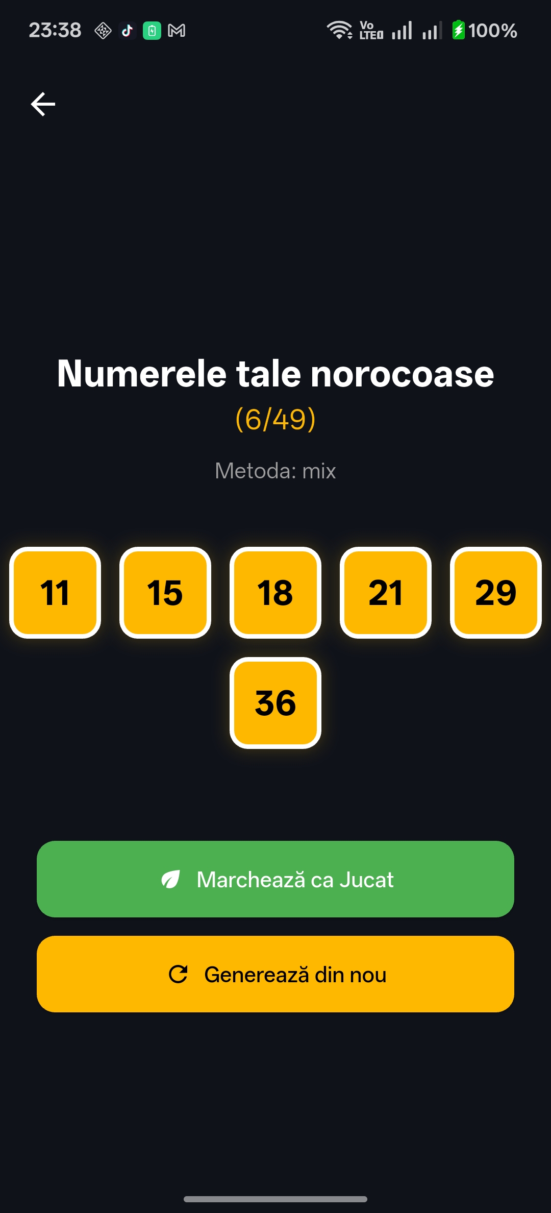 Numerele generate